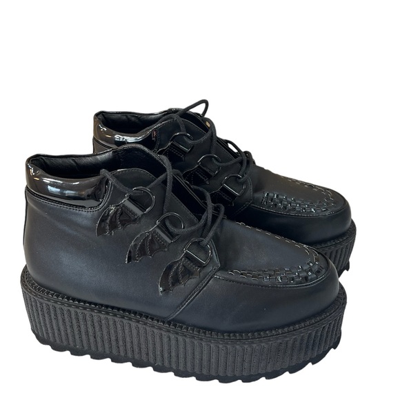 Strange Cvlt Creepers Black Super Kreep Platform Shoes Size 10 - Picture 15 of 15